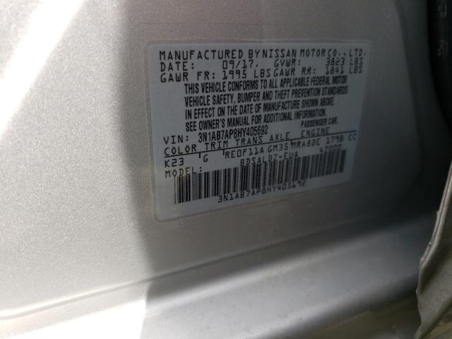 Photo 9 VIN: 3N1AB7AP8HY405692 - NISSAN SENTRA S 