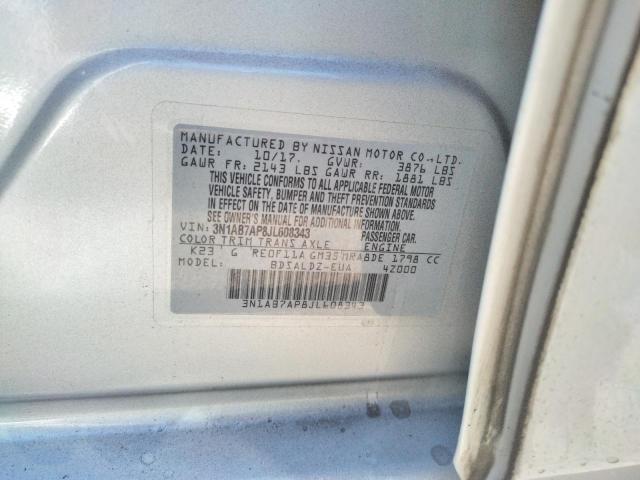 Photo 11 VIN: 3N1AB7AP8JL608343 - NISSAN SENTRA S 