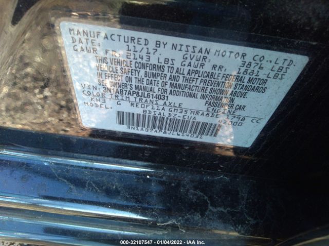 Photo 8 VIN: 3N1AB7AP8JL614031 - NISSAN SENTRA 