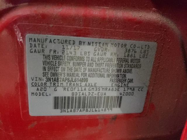 Photo 9 VIN: 3N1AB7AP8JL614899 - NISSAN SENTRA S 