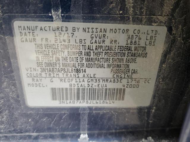 Photo 11 VIN: 3N1AB7AP8JL618614 - NISSAN SENTRA S 