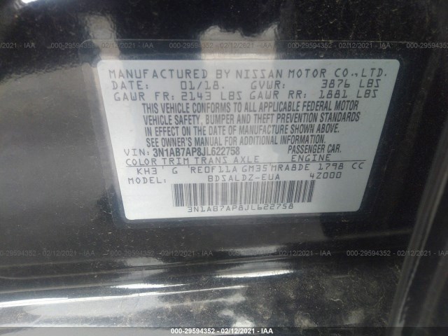 Photo 8 VIN: 3N1AB7AP8JL622758 - NISSAN SENTRA 