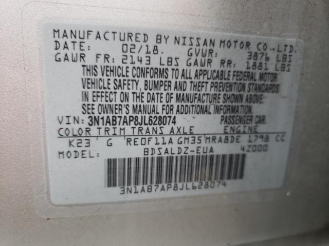 Photo 11 VIN: 3N1AB7AP8JL628074 - NISSAN SENTRA 