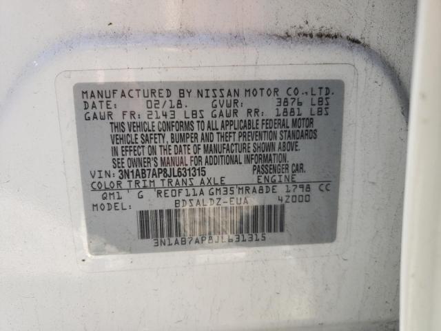 Photo 11 VIN: 3N1AB7AP8JL631315 - NISSAN SENTRA 