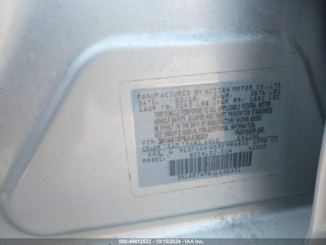 Photo 8 VIN: 3N1AB7AP8JL638331 - NISSAN SENTRA 