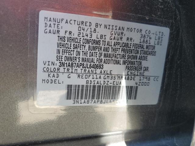 Photo 11 VIN: 3N1AB7AP8JL640693 - NISSAN SENTRA S 