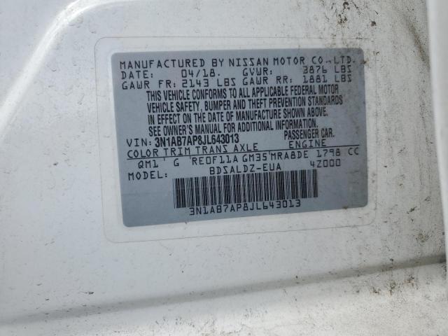 Photo 11 VIN: 3N1AB7AP8JL643013 - NISSAN SENTRA S 