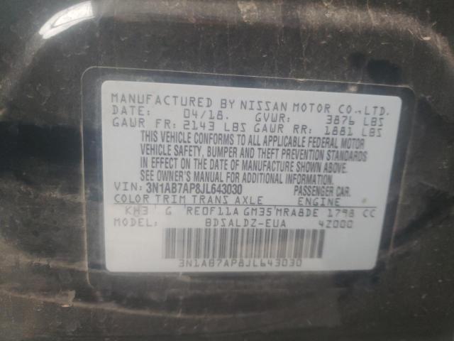 Photo 12 VIN: 3N1AB7AP8JL643030 - NISSAN SENTRA S 