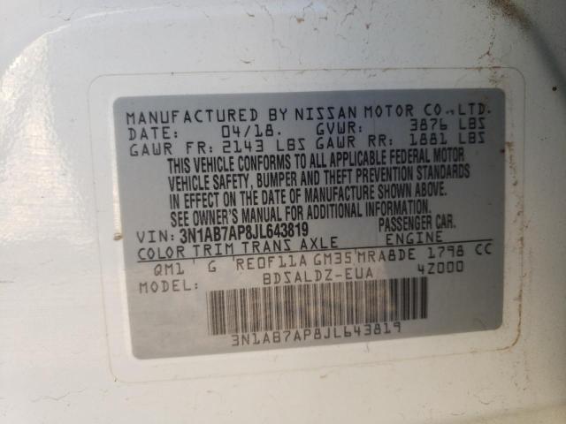 Photo 12 VIN: 3N1AB7AP8JL643819 - NISSAN SENTRA S 