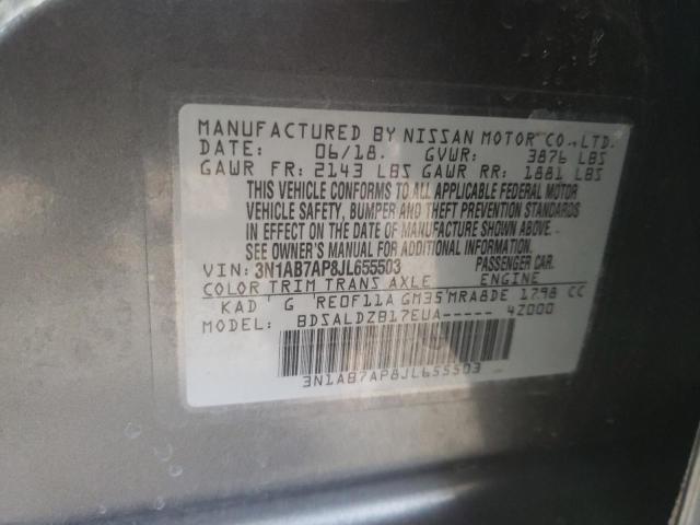 Photo 9 VIN: 3N1AB7AP8JL655503 - NISSAN SENTRA S 