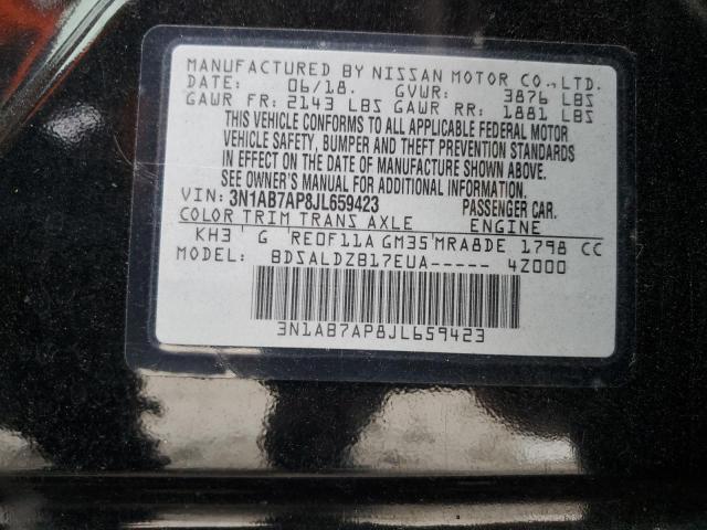 Photo 9 VIN: 3N1AB7AP8JL659423 - NISSAN SENTRA S 