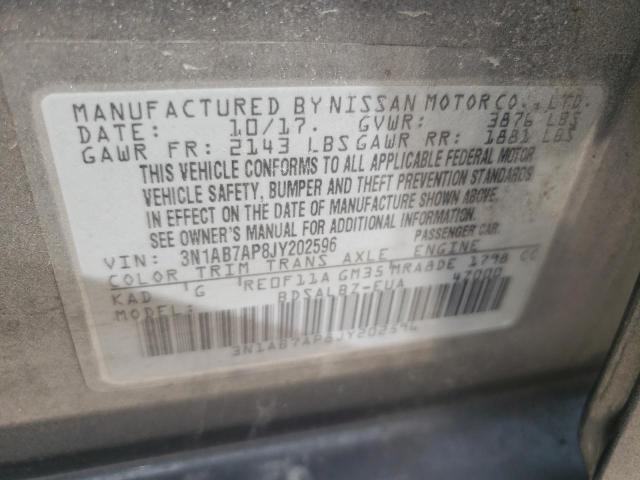 Photo 12 VIN: 3N1AB7AP8JY202596 - NISSAN SENTRA S 