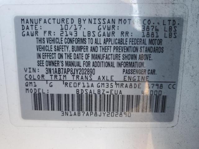 Photo 11 VIN: 3N1AB7AP8JY202890 - NISSAN SENTRA 