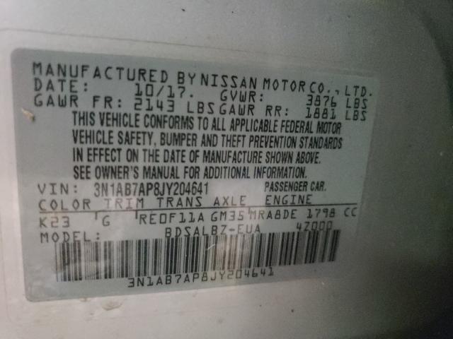 Photo 9 VIN: 3N1AB7AP8JY204641 - NISSAN SENTRA S 