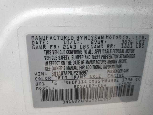 Photo 12 VIN: 3N1AB7AP8JY216997 - NISSAN SENTRA S 