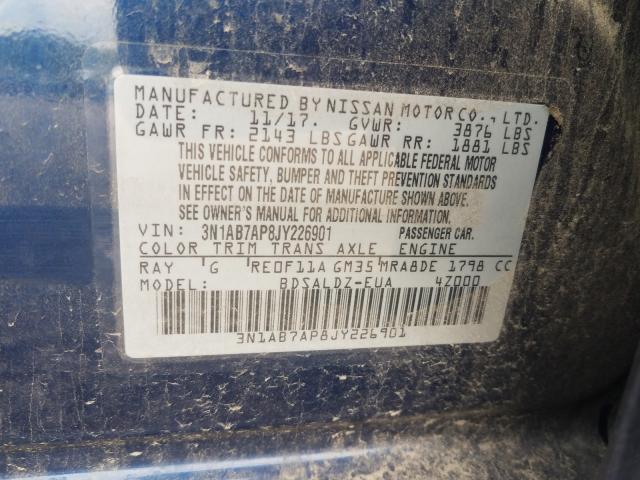 Photo 9 VIN: 3N1AB7AP8JY226901 - NISSAN SENTRA S 