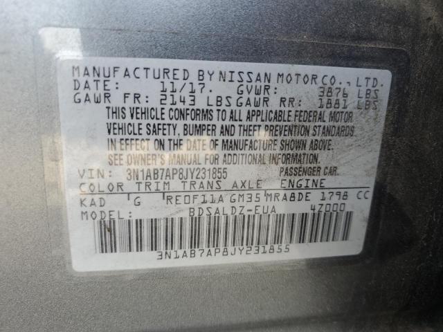 Photo 12 VIN: 3N1AB7AP8JY231855 - NISSAN SENTRA S 