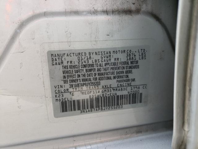 Photo 9 VIN: 3N1AB7AP8JY255203 - NISSAN SENTRA S 