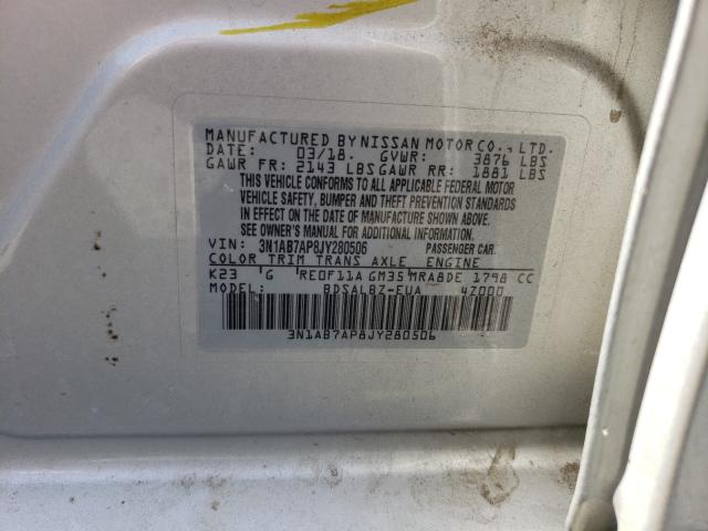 Photo 9 VIN: 3N1AB7AP8JY280506 - NISSAN SENTRA S 