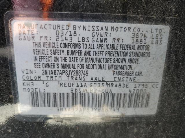 Photo 11 VIN: 3N1AB7AP8JY288749 - NISSAN SENTRA 