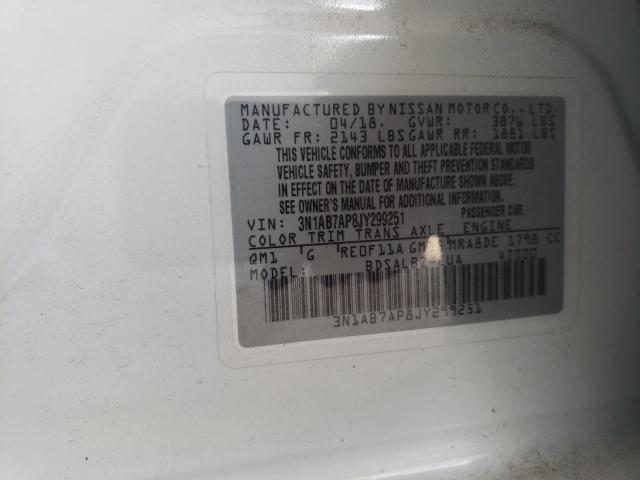 Photo 9 VIN: 3N1AB7AP8JY299251 - NISSAN SENTRA S 