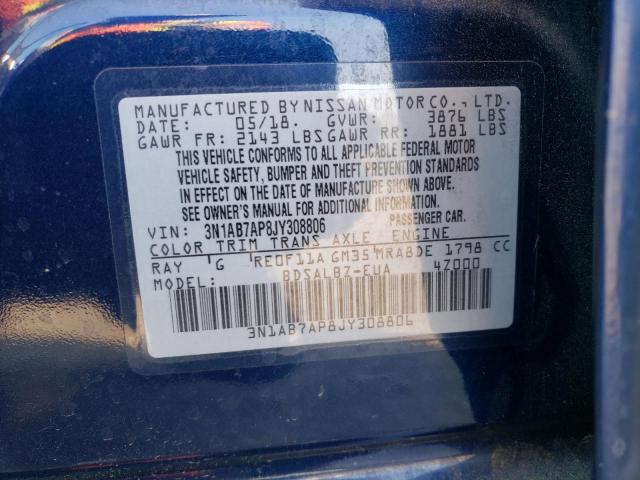 Photo 12 VIN: 3N1AB7AP8JY308806 - NISSAN SENTRA S 