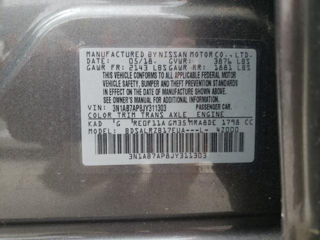 Photo 9 VIN: 3N1AB7AP8JY311303 - NISSAN SENTRA S 