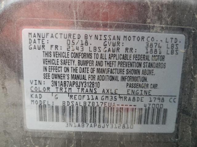 Photo 11 VIN: 3N1AB7AP8JY312810 - NISSAN SENTRA S 