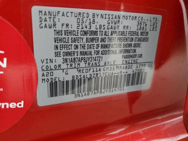 Photo 11 VIN: 3N1AB7AP8JY314721 - NISSAN SENTRA 