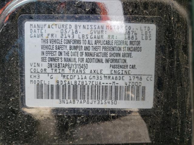 Photo 9 VIN: 3N1AB7AP8JY315450 - NISSAN SENTRA S 