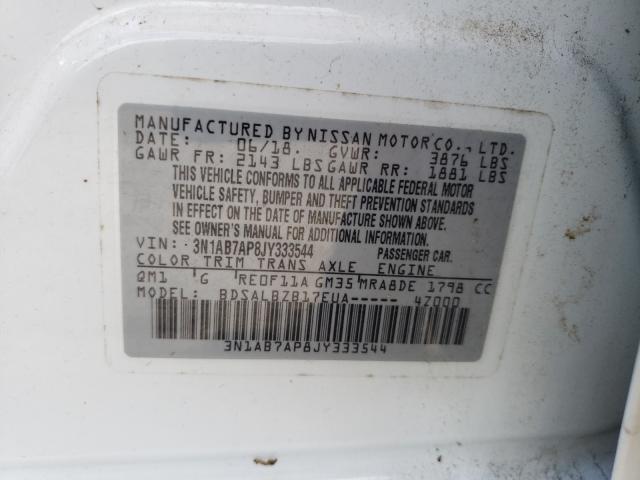 Photo 9 VIN: 3N1AB7AP8JY333544 - NISSAN SENTRA S 