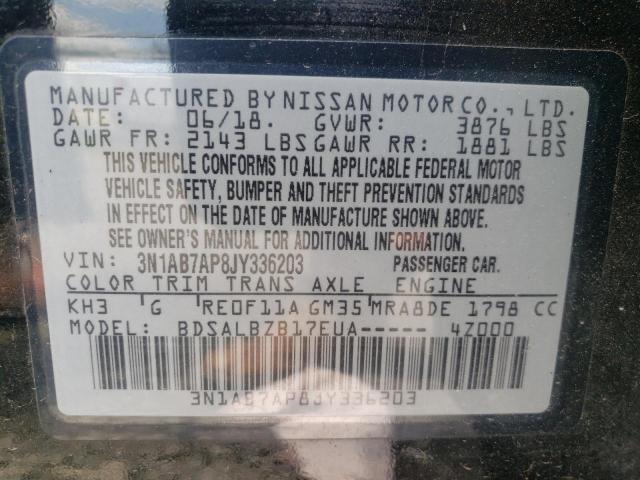 Photo 11 VIN: 3N1AB7AP8JY336203 - NISSAN SENTRA S 