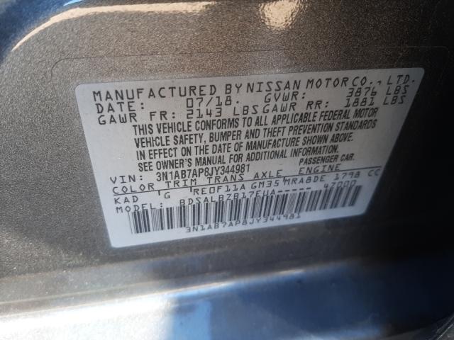 Photo 9 VIN: 3N1AB7AP8JY344981 - NISSAN SENTRA S 