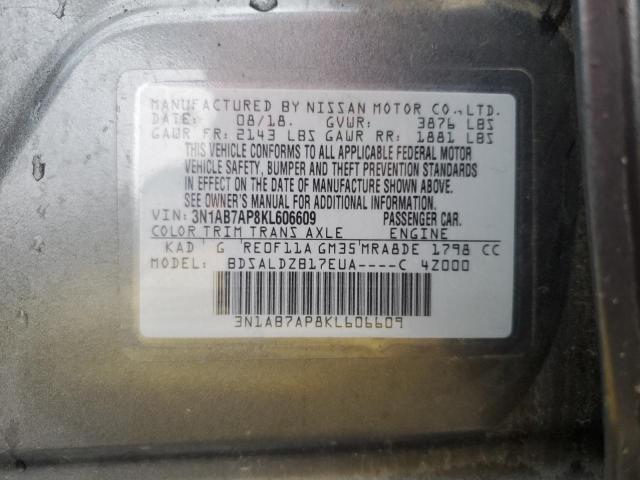 Photo 12 VIN: 3N1AB7AP8KL606609 - NISSAN SENTRA S 