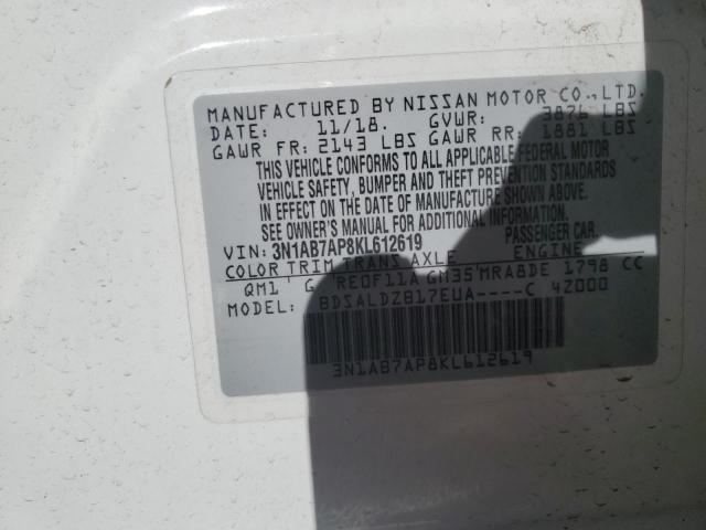 Photo 12 VIN: 3N1AB7AP8KL612619 - NISSAN SENTRA 