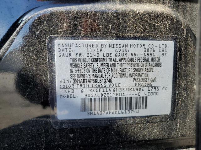 Photo 11 VIN: 3N1AB7AP8KL613740 - NISSAN SENTRA S 