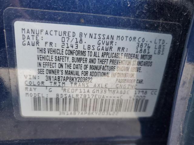 Photo 11 VIN: 3N1AB7AP8KY203622 - NISSAN SENTRA S 