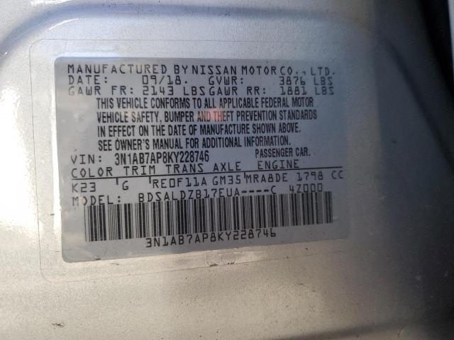 Photo 11 VIN: 3N1AB7AP8KY228746 - NISSAN SENTRA 