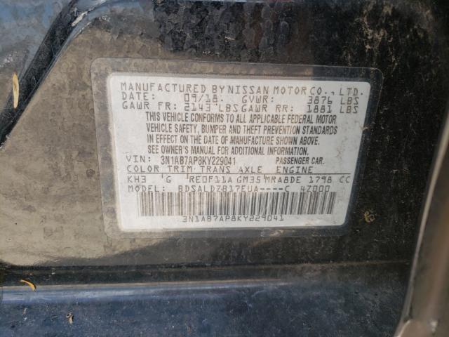 Photo 9 VIN: 3N1AB7AP8KY229041 - NISSAN SENTRA S 