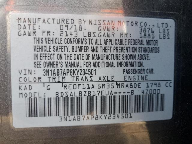 Photo 11 VIN: 3N1AB7AP8KY234501 - NISSAN SENTRA 