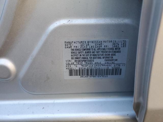 Photo 12 VIN: 3N1AB7AP8KY249015 - NISSAN SENTRA 