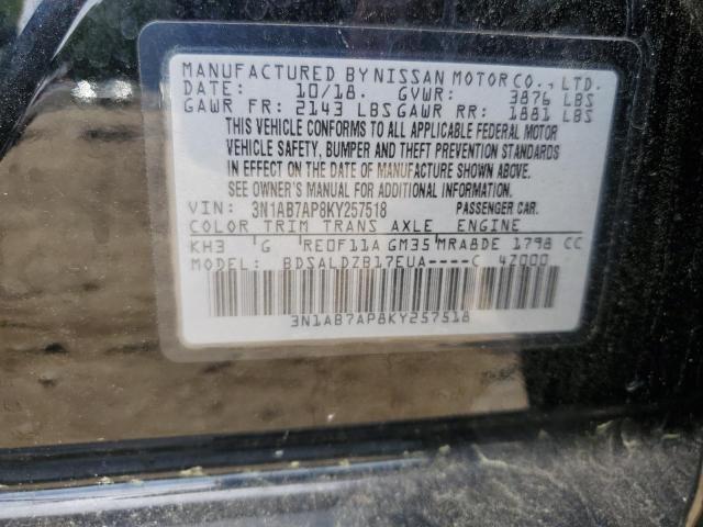 Photo 11 VIN: 3N1AB7AP8KY257518 - NISSAN SENTRA 