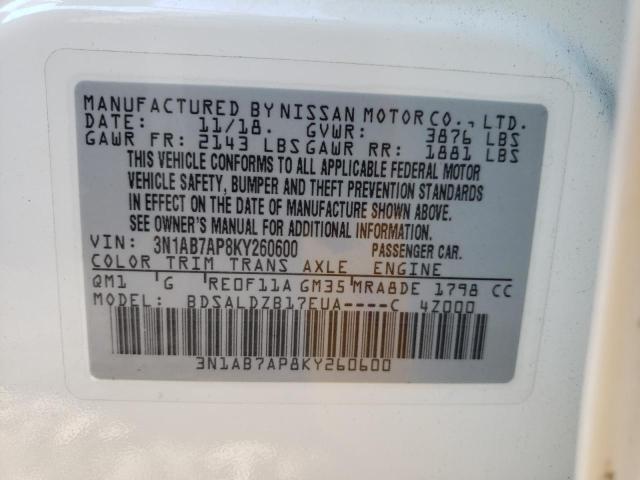 Photo 9 VIN: 3N1AB7AP8KY260600 - NISSAN SENTRA S 