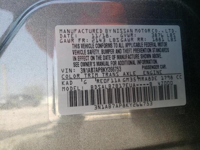 Photo 11 VIN: 3N1AB7AP8KY266753 - NISSAN SENTRA S 