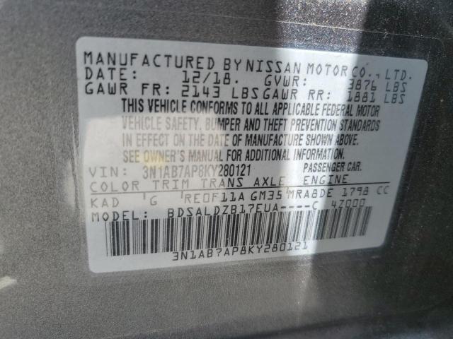 Photo 11 VIN: 3N1AB7AP8KY280121 - NISSAN SENTRA S 