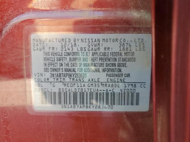 Photo 12 VIN: 3N1AB7AP8KY283620 - NISSAN SENTRA 