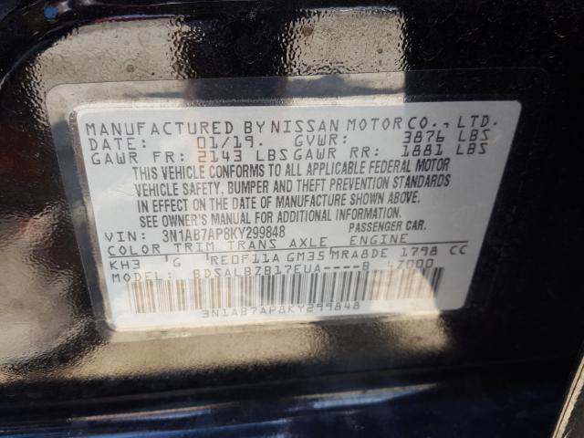 Photo 9 VIN: 3N1AB7AP8KY299848 - NISSAN SENTRA S 