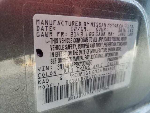 Photo 11 VIN: 3N1AB7AP8KY307060 - NISSAN SENTRA S 