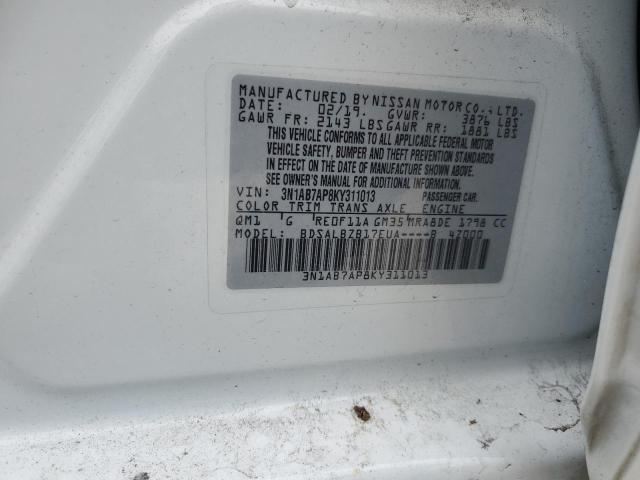 Photo 11 VIN: 3N1AB7AP8KY311013 - NISSAN SENTRA S 