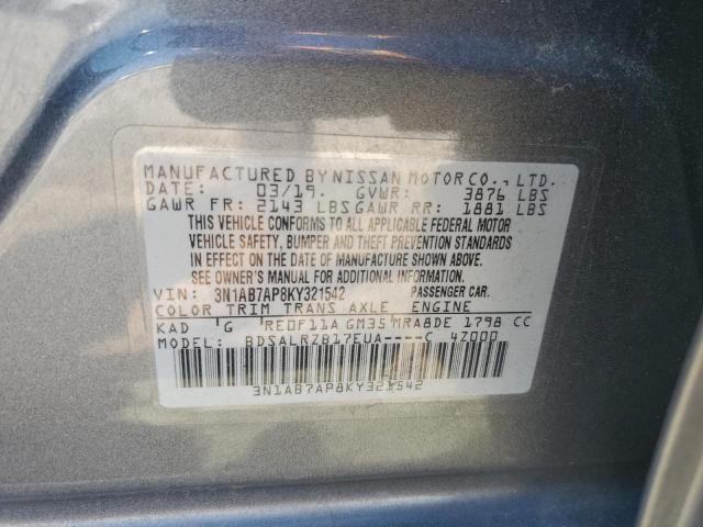 Photo 12 VIN: 3N1AB7AP8KY321542 - NISSAN SENTRA 